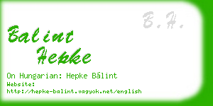 balint hepke business card